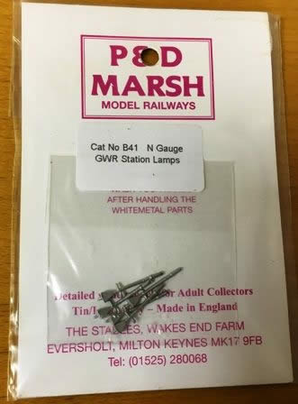 P&D Marsh: N Gauge: GWR Station Lamps