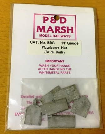 P&D Marsh: N Gauge: Platelayers Brick Built Style Hut