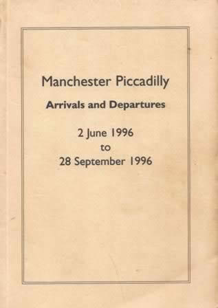 Booklet - Manchester Piccadilly Arrivals And Departures 2/6/66 - 28/9/66 (P/B)