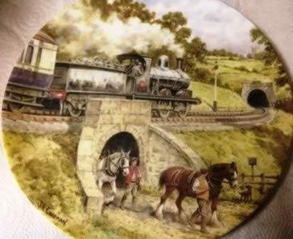 Into the Tunnel. Limited edition Ceramic Plate by John Chapman Bradex 26-W90-45.8
