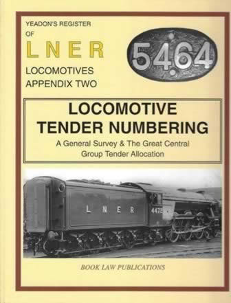 Yeadon's Register of LNER Locomotives: Appendix 2 - Locomotive Tender Numbering