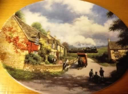 Our Village Street. Limited edition Ceramic Plate by Don Breckon Bradex 26-W90-88.2