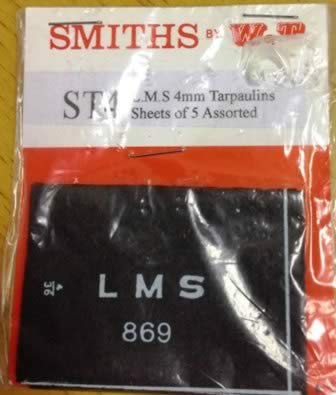 Smiths By W & T: OO Gauge: Tarpaulin Sheets