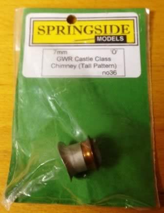 Springside: O Gauge: GWR Castle Class Chimney (4073-5042 Tall Pattern)