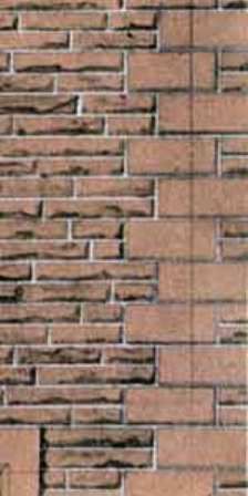 Superquick: 6 sheets 280x200mm Red Sandstone Walling