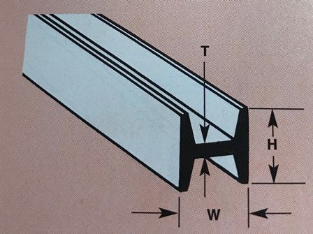 Plastruct: HFS-12 Fineline H Section