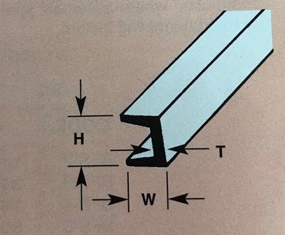 Plastruct: UFS-8 Fineline U Section