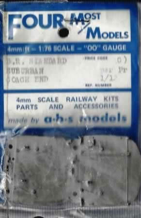 A B S Models: OO Gauge: BR Standard Suburban Coach End