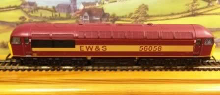 Hornby: OO Gauge: Class 56 �E W & S� Maroon '56058'