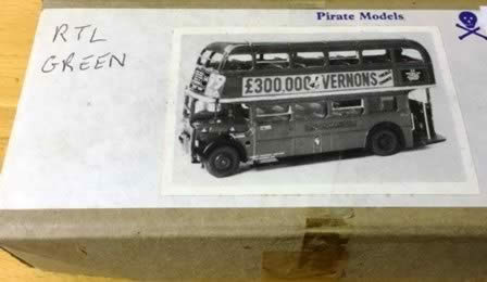 Pirate Models: OO Gauge: RTL Green Bus with Park Royal/Weymann/Saunders options