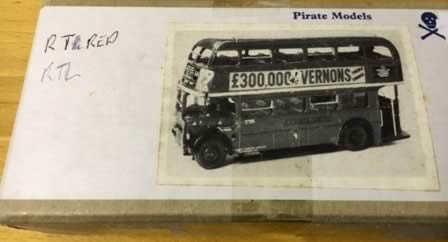 Pirate Models: OO Gauge: RTL Red Bus with Park Royal/Weymann/Saunders options