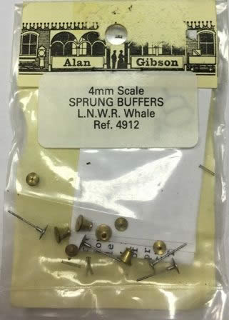 Alan Gibson: OO Gauge: 4mm LNWR Whale 13'' Sprung Locomotive Buffers