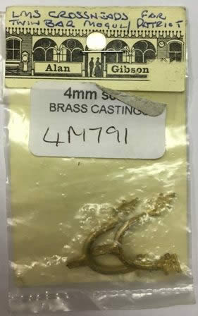 Alan Gibson: OO Gauge: 4mm Brass Castings LMS Crosshead Twin Bar for Mogul/Patriot