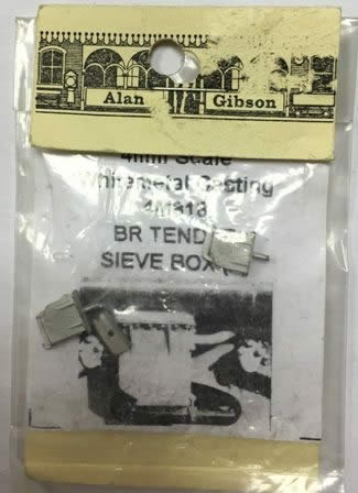 Alan Gibson: OO Gauge: 4mm Tender Water Sieve Boxes White Metal x2