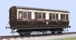Slater's: O Gauge: GWR 4-Wheeled 1st/2nd Class Composite