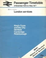 Passenger Timetables 8 November 1976 To 1 May 1977 London Services