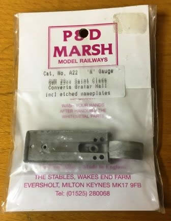 P&D Marsh: N Gauge: GWR 29xx Saint Class Conversion Kit