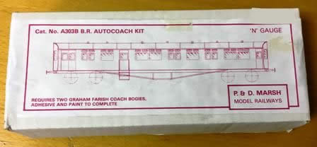 P&D Marsh: N Gauge: BR Autocoach Kit