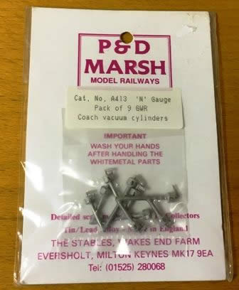P&D Marsh: N Gauge: GWR Coach Vacuum Cylinders