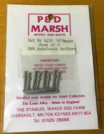 P&D Marsh: N Gauge: GWR Autocoach Buffers