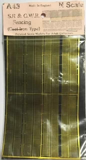 Langley: N Gauge: SR & GWR Fencing (Cast Iron Type)