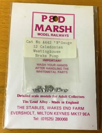 P&D Marsh: N Gauge: Caledonian Westinghouse Brake Pump