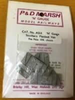 P&D Marsh: N Gauge: SR Planked Van Conversion Kit