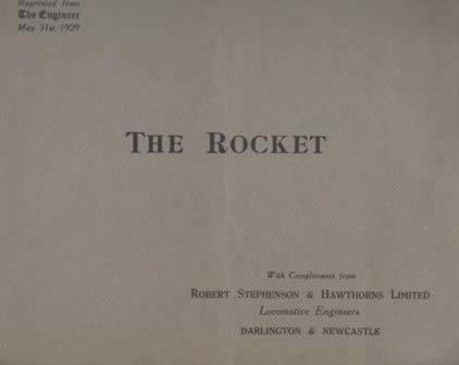 The Rocket - Reprint From 'The Engineer' 31.5.29