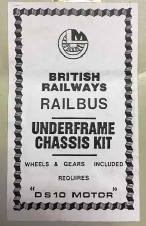 Alexander Models: BR Railbus Underframe Chassis Kit