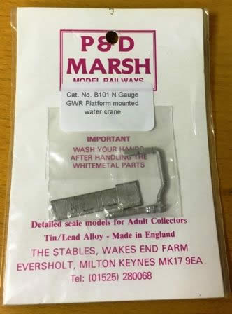 P&D Marsh: N Gauge: GWR Platform Mounted Water Crane