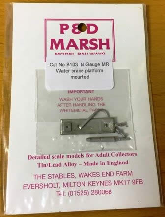 P&D Marsh: N Gauge: MR Water Crane Platform Mounted