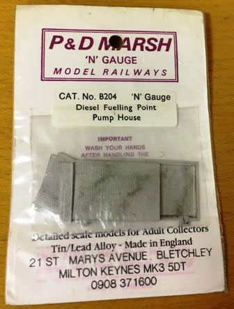 P&D Marsh: N Gauge: Diesel Fueling Point Pump House