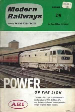 Modern Railways Magazine Aug 1962
