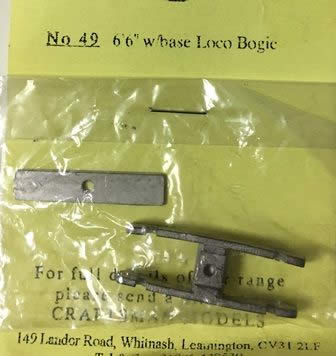 Craftsman: OO Gauge: General: 6'6'' Wheelbase Loco Bogie