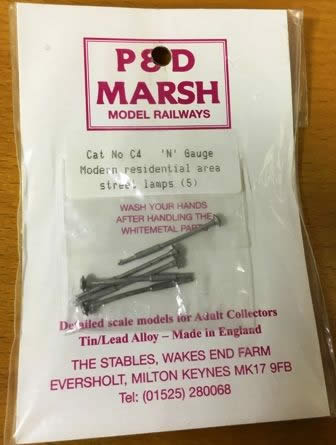 P&D Marsh: N Gauge: Residential Area Round Top Street Lights