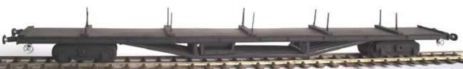 Cambrian: OO Gauge: BR 50ton Bogie Rail Wagon Salmon (Short Version)