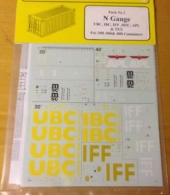 C-Rail: N Gauge: Transfers Evergreen, K Line, Genstar, Maersk, Mitsui O.S.K. Lines