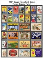 Tracksidesigns: OO Gauge: Household Goods Poster Boards Pack 1