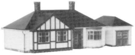 Bilt-eezi: 2mm Scale Model Card Kit: Bungalow With Garage