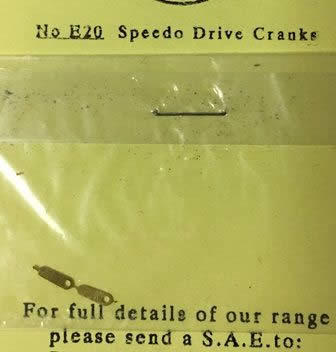 Craftsman: OO Gauge: Speedometer Drive Cranks