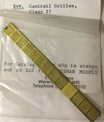 Craftsman: OO Gauge: Class 27 Cantrail Grilles X2