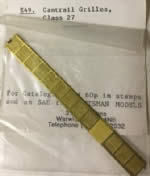 Craftsman: OO Gauge: Class 27 Cantrail Grilles X2