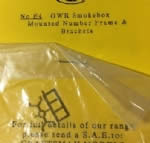 Craftsman: OO Gauge: Smokebox Number Frames & Brackets