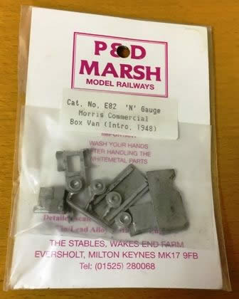 P&D Marsh: N Gauge: Morris Box Van Cab Styling Introduced 1948