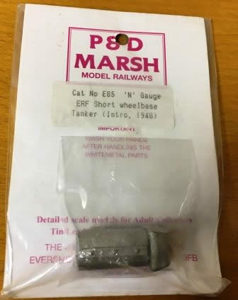 P&D Marsh: N Gauge: ERF Short Wheelbase Tanker Cab Styling Introduced 1948