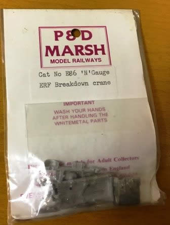 P&D Marsh: N Gauge: ERF Breakdown Lorry Cab Styling Introduced 1948