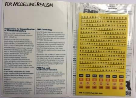 FMR: N Gauge: RailSigns - Alphabets for station fascia signage in black