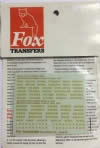 Fox Transfers: N Gauge: Carriage Names and Numbers