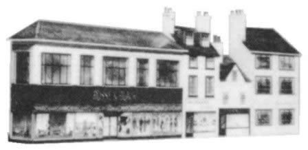 Bilt-eezi: 2mm Scale Model Card Kit: Shops In Low Relief