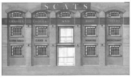 Bilt-eezi: 2mm Scale Model Card Kit: Scats' Warehouse